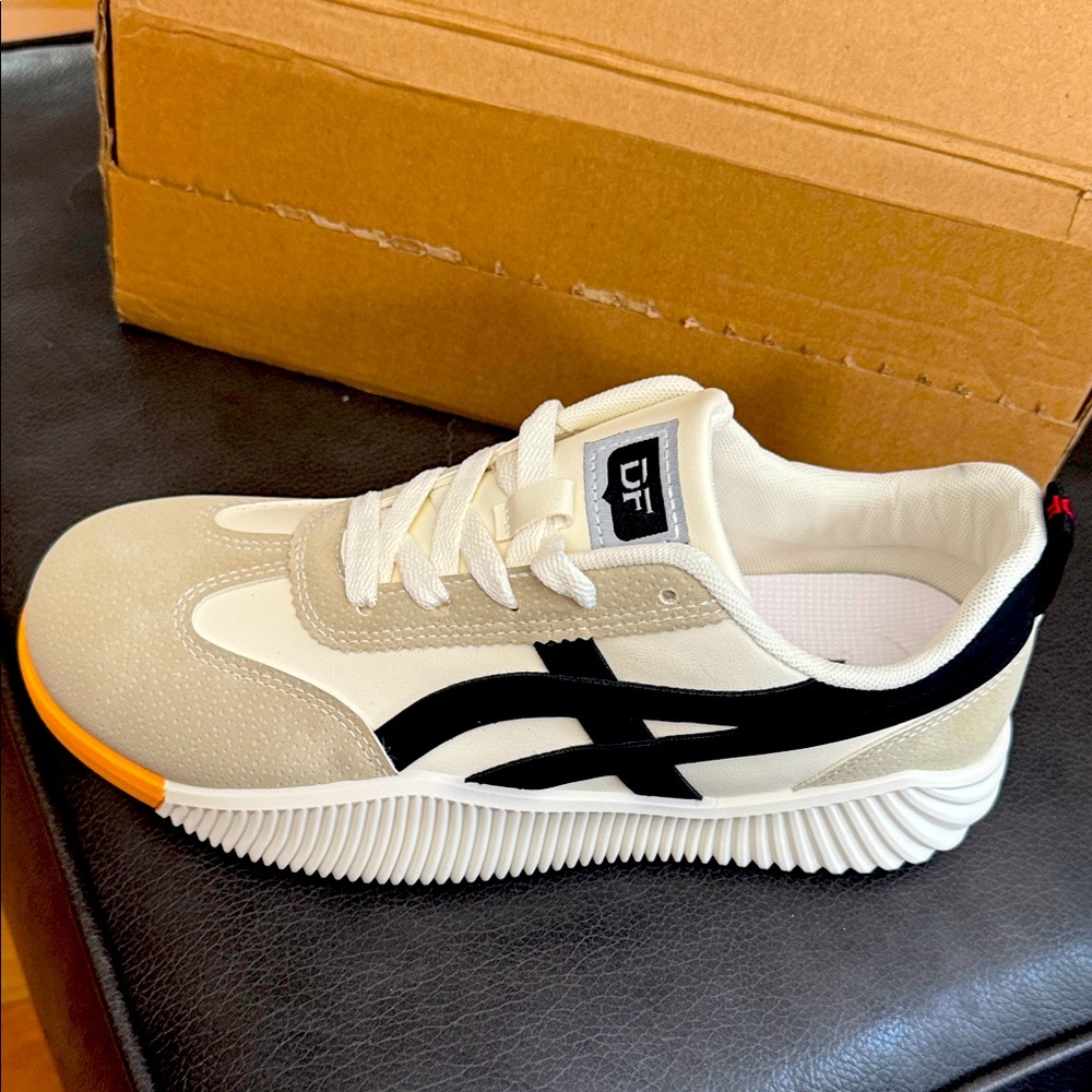Asics Women's Athletic Shoes - Cream and Black